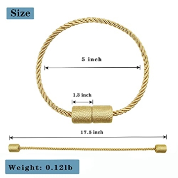 Porlau Magnetic Curtain Tiebacks - Stylish, Strong & Secure