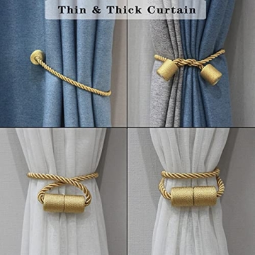 Porlau Magnetic Curtain Tiebacks - Stylish, Strong & Secure