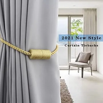 Porlau Magnetic Curtain Tiebacks - Stylish, Strong & Secure