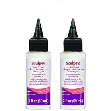 Sculpey Bake & Bond Bakeable Adhesive Clay for Oven-Bake Clay - Non-Toxic, Fun Projects, Great for A...