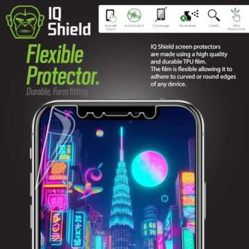 IQShield Screen Protector Compatible with iPhone X (2-Pack)(Case Friendly) Anti-Bubble Clear TPU Film