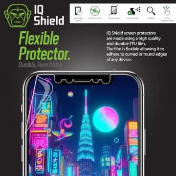 IQShield Screen Protector Compatible with iPhone X (2-Pack)(Case Friendly) Anti-Bubble Clear TPU Film