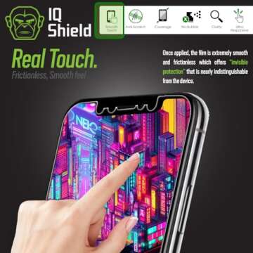 IQShield Screen Protector Compatible with iPhone X (2-Pack)(Case Friendly) Anti-Bubble Clear TPU Film