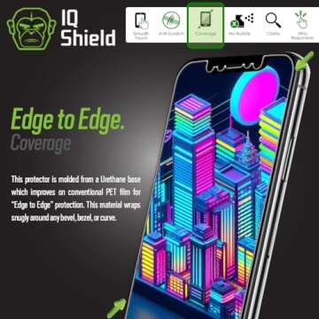 IQShield Screen Protector Compatible with iPhone X (2-Pack)(Case Friendly) Anti-Bubble Clear TPU Film