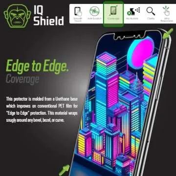 IQShield Screen Protector Compatible with iPhone X (2-Pack)(Case Friendly) Anti-Bubble Clear TPU Film