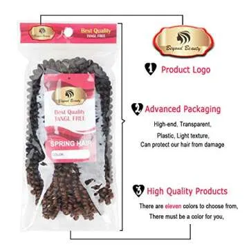 12 inch Spring Twist Crochet Braids Hair for Butterfly Locs Bomb Twist Crochet Hair Beyond Beauty Ombre Colors Synthetic Fluffy Hair Extension 3 Packs (12 Inch, M1B 30)