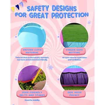 AirMyFun Pink Inflatable Toddler Bounce House with Blower, Indoor/Outdoor Jumping Castle for Kids 3-8, Inflatable Bouncy House with Slide, 82011B