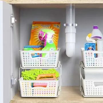 Simple Houseware 2 Tier Bathroom Organizering Tray for Home