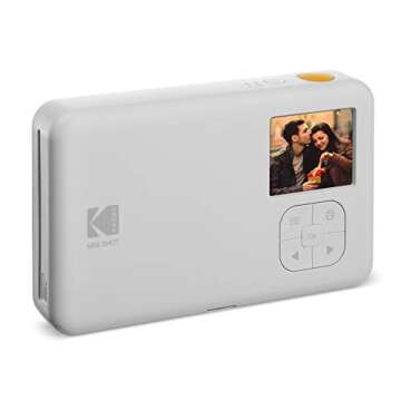 KODAK KOD-MSW Mini Shot Wireless Instant Digital Camera & Social Media Portable Photo Printer, LCD Display, Premium Quality Full Color Prints, Compatible w/iOS & Android (White)