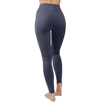90 Degree By Reflex High Waist Fleece Lined Leggings - Yoga Pants - Celestial Navy - Medium