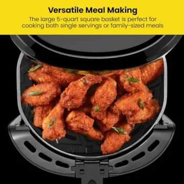 Chefman Digital Air Fryer 5 Qt Family Size Nonstick