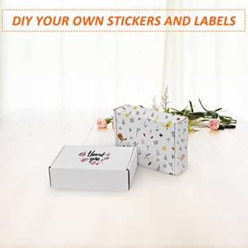 HORLIMER 7x5x2 inches Shipping Boxes Set of 25, White Corrugated Cardboard Box Literature Mailer