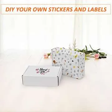 HORLIMER 7x5x2 inches Shipping Boxes Set of 25, White Corrugated Cardboard Box Literature Mailer