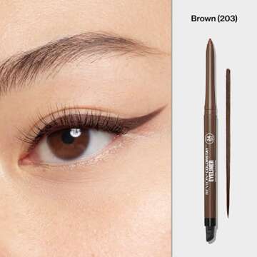 Revlon ColorStay Pencil Waterproof Eyeliner, Smudge-Proof, Eye Makeup with Built-In Sharpener, Packa...