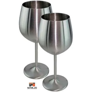 MagJo Stainless Steel Wine Glasses for All Occasions