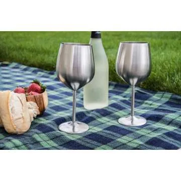 MagJo Stainless Steel Wine Glasses for All Occasions
