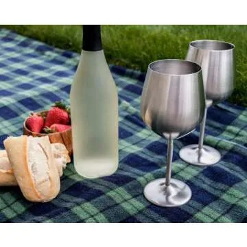 MagJo Stainless Steel Wine Glasses for All Occasions