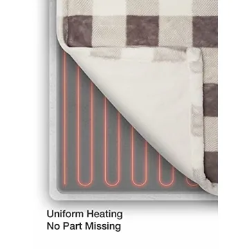 WOOMER Heated Electric Throw Blanket - Soft & Cozy