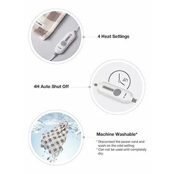 WOOMER Heated Electric Throw Blanket - Soft & Cozy