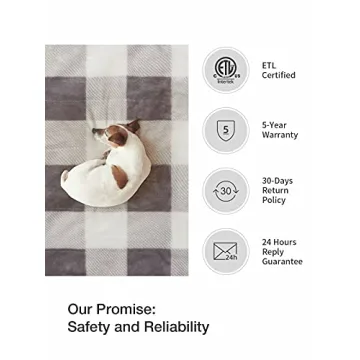 WOOMER Heated Electric Throw Blanket - Soft & Cozy