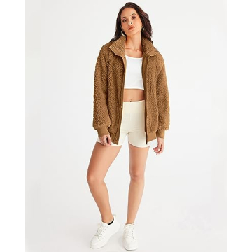 Stylish MEROKEETY Women's 2024 Winter Sherpa Jacket