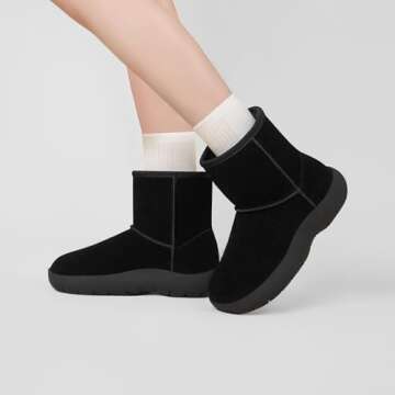 Stylish Suede Winter Ankle Boots for Women – Athlefit
