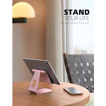 Lamicall Tablet Stand Adjustable, Tablet Stand : Desktop Stand Holder Dock Compatible with Tablet Su...
