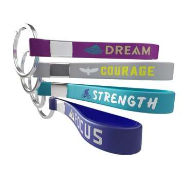 Motivational Keychains Pack - 12 Inspirational Keychains with Quotes
