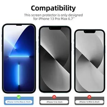 NEW'C 3 Pack Designed for iPhone 13 Pro Max, iPhone 14 Plus (6,7") Screen Protector Tempered Glass, Case Friendly Anti Scratch Bubble Free Ultra Resistant