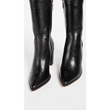 Schutz Women's ANAFLOR Stylish Mid Calf Boot with Chunky Heel