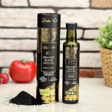 Herbal Wind Black Seed Oil: Cold Pressed USDA Organic Black Seed Oil Liquid - Turkish Nigella Sativa...