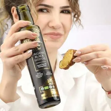 Herbal Wind Black Seed Oil: Cold Pressed USDA Organic Black Seed Oil Liquid - Turkish Nigella Sativa Black Cumin Seed Oil with Min. 2% Thymoquinone for Immune Support, Joint Health and More - 8 Fl Oz