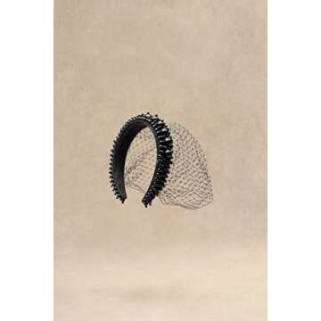 Elegant BABEYOND 1920s Flapper Fascinator Mesh Pearl Veil Headband for Women