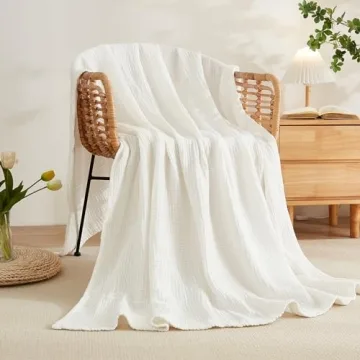 EMME Cotton Thermal Blanket - Lightweight Soft Throw for All Seasons