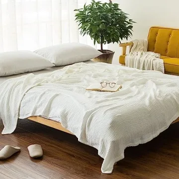 EMME Cotton Thermal Blanket - Lightweight Soft Throw for All Seasons