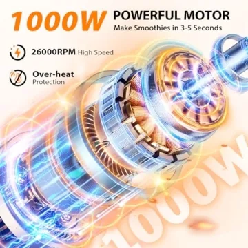 KOIOS 1000W Blender & Grinder for Smoothies and More