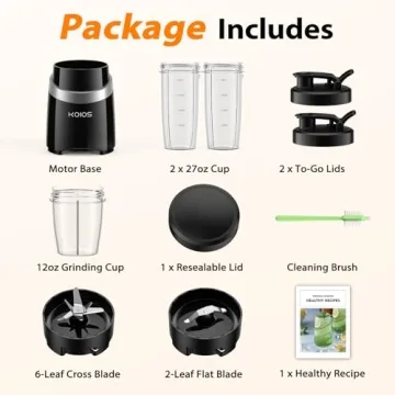 KOIOS 1000W Blender & Grinder for Smoothies and More