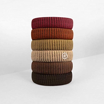 Gimme Beauty Thick Fit Hair Bands - Damage Free, Stylish & Durable for Thick and Curly Hair (6 Count...