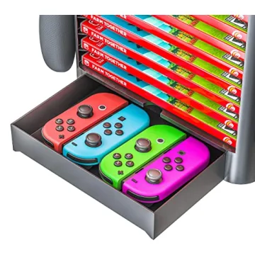Skywin Nintendo Switch Game Holder Stand Organizer Black