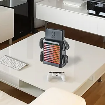 Skywin Nintendo Switch Game Holder Stand Organizer Black