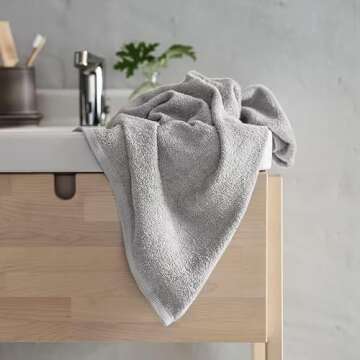 Delara 100% Organic Cotton Towels 650 GSM Plush Feather Touch Quick Dry Bath Towel, Pack of 4 GOTS Certified, Oeko-Tex Green Certified, Organic Cotton Bath Towel, 30"X58"