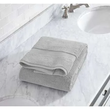 Delara 100% Organic Cotton Towels 650 GSM Plush Feather Touch Quick Dry Bath Towel, Pack of 4 GOTS Certified, Oeko-Tex Green Certified, Organic Cotton Bath Towel, 30"X58"