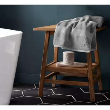 Delara 100% Organic Cotton Towels 650 GSM Plush Feather Touch Quick Dry Bath Towel, Pack of 4 GOTS Certified, Oeko-Tex Green Certified, Organic Cotton Bath Towel, 30"X58"