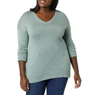 Amazon Essentials Lightweight V-Neck Tunic Sweater