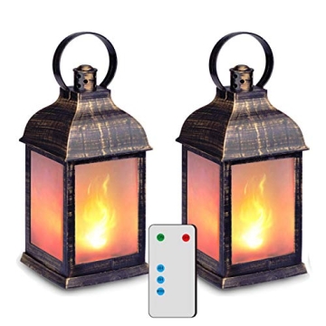 Elegant Decorative Lanterns with Remote Control Set of 2