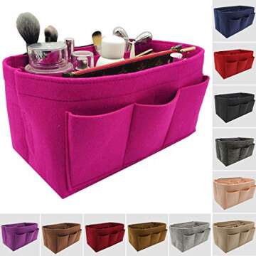 LEXSION Felt Purse Insert Bag Organizer Bag In Bag For Handbag Purse Organizer Fits Speedy Neverfull