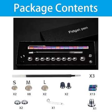 Fidget Pen Decompression Magnetic Metal Pen, Toy Pen Relieving Stress Build Various of Shapes, Strato Pen Multifunctional Deformable Magnet Writing Pen Polar Pen for Christmas Gift (Pen Colorful)