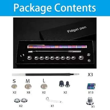 Fidget Pen Decompression Magnetic Metal Pen, Toy Pen Relieving Stress Build Various of Shapes, Strato Pen Multifunctional Deformable Magnet Writing Pen Polar Pen for Christmas Gift (Pen Colorful)