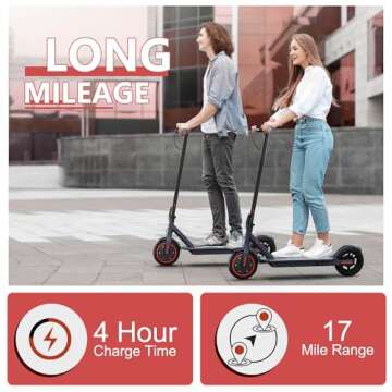 MAXSHOT Electric Scooter for Adults, 8.5" Tires/10 Tires, 19/22Mph, 350W/500W Motor, 21-28 Miles Long Range, Folding E-Scooter with Dual Suspension and Braking System, Smart Control(V1-sport Escooter)