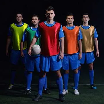 SportsRepublik Pinnies Scrimmage Vests for Kids, Youth and Adults (12-Pack) - Soccer Pennies